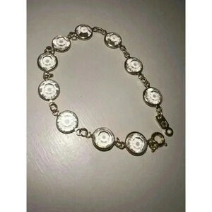 Vintage Gold Tone Clear Crystal Bracelet